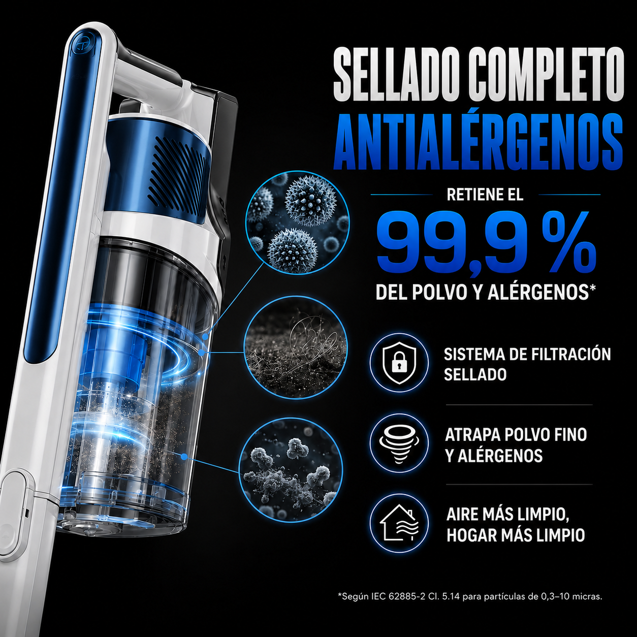 Lumina DirtGlow Pro – Aspiradora Inalámbrica Inteligente