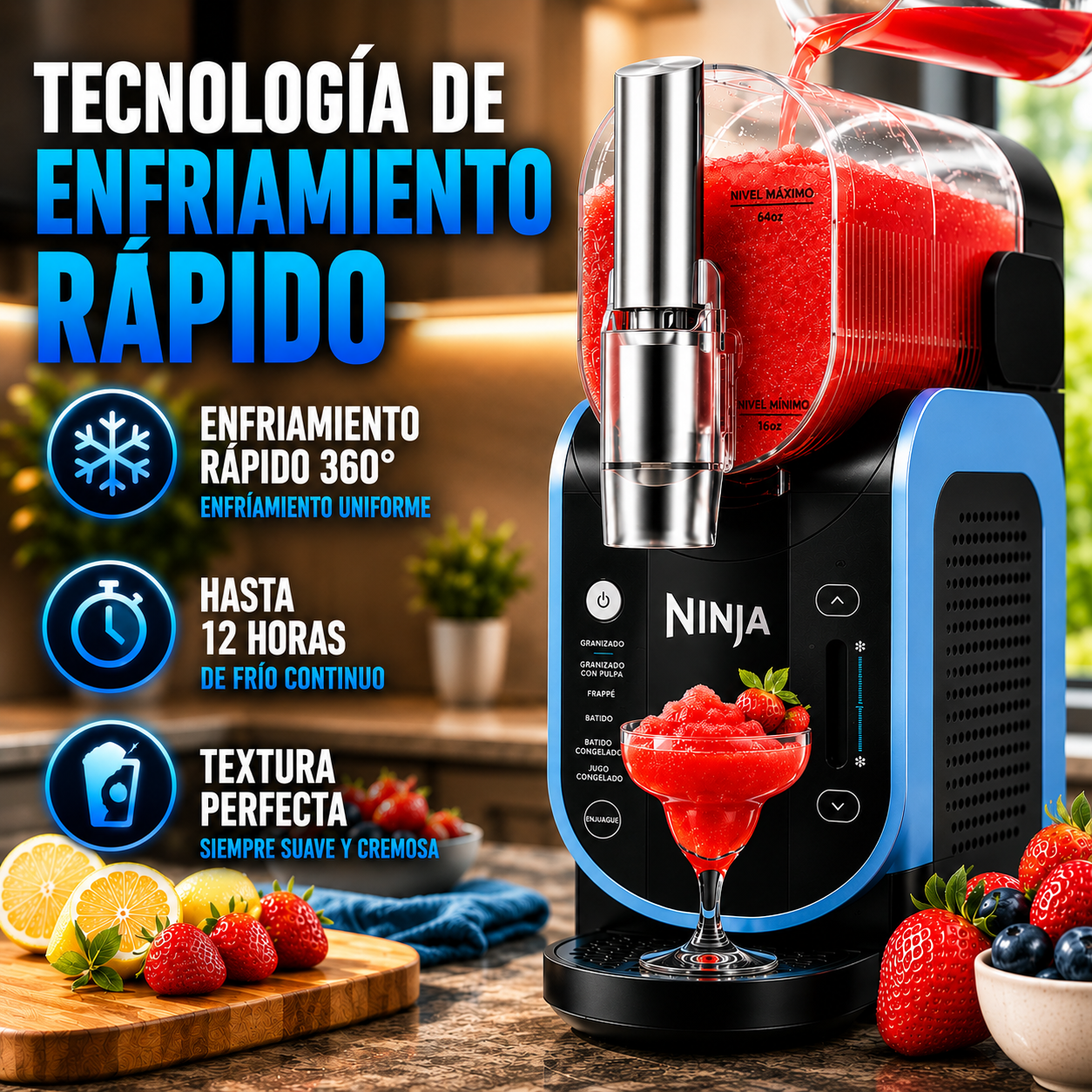 Lumina Slush 7+ porciones por preparación.