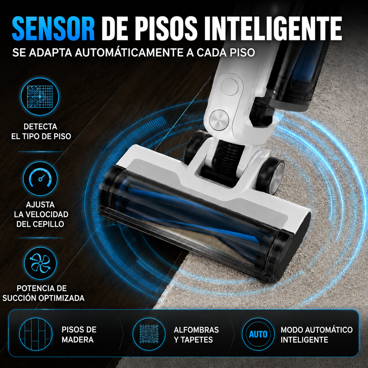 Lumina DirtGlow Pro – Aspiradora Inalámbrica Inteligente