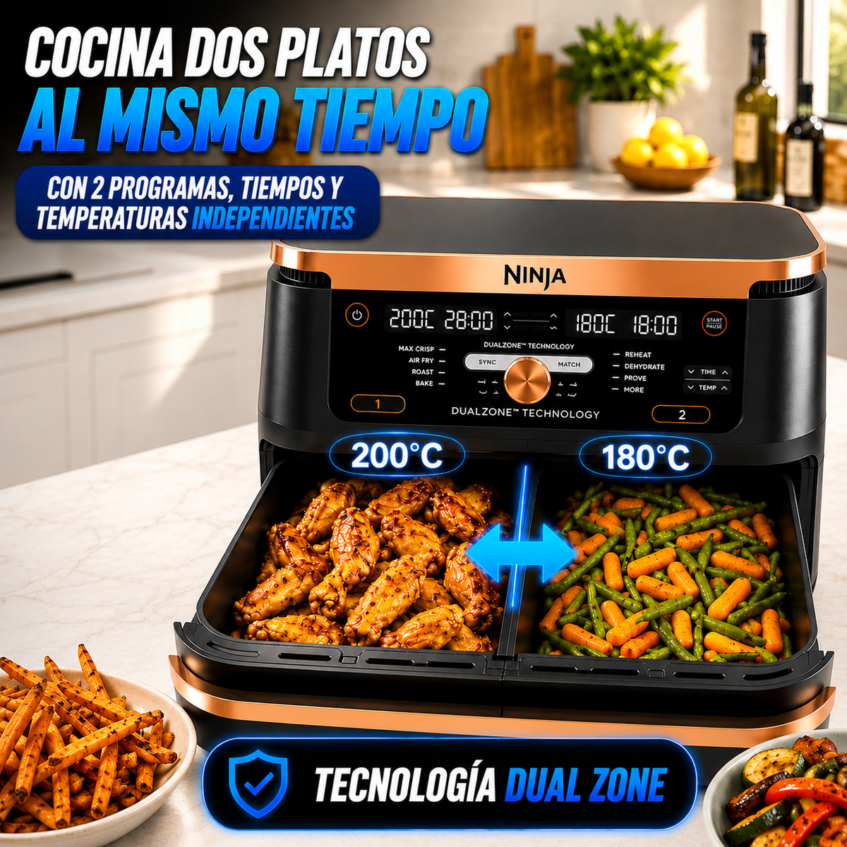 Freidora Lumina de Aire Doble XL 10,4L